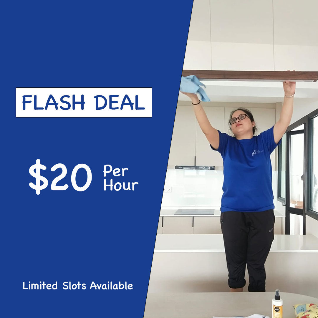 Flash Deal Part Time Cleaning at $20/h. Limited slots at 7pm - 10pm